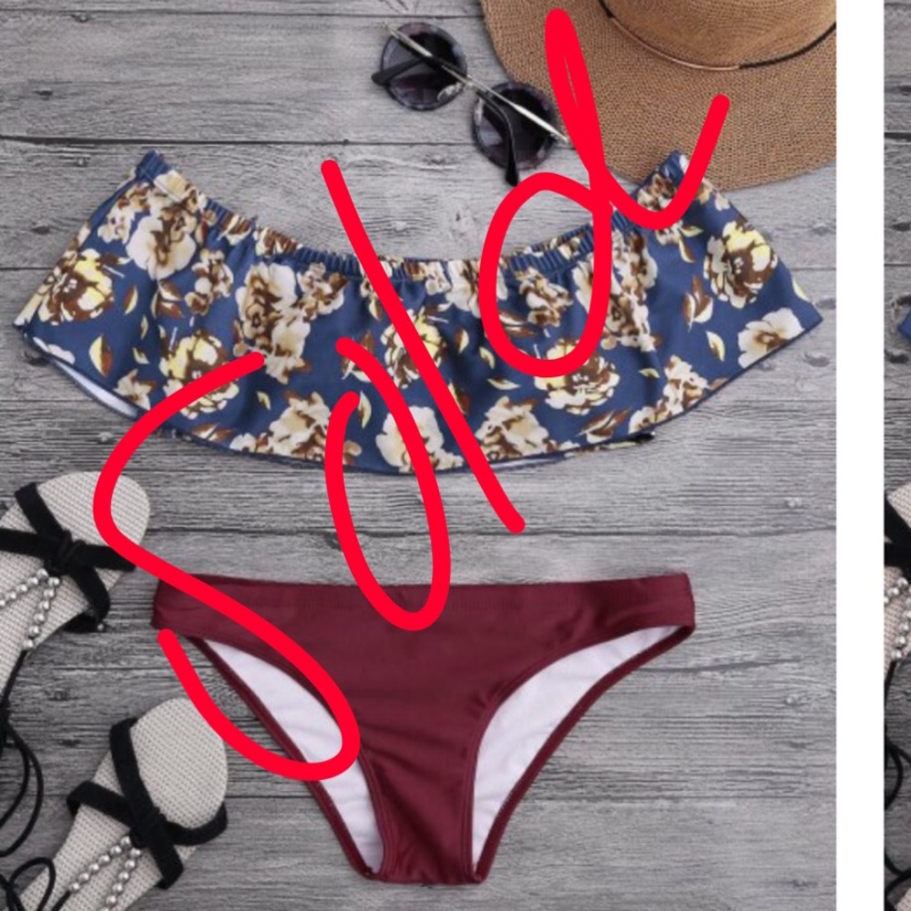 Zaful Off The Shoulder Bikini Set - NEW